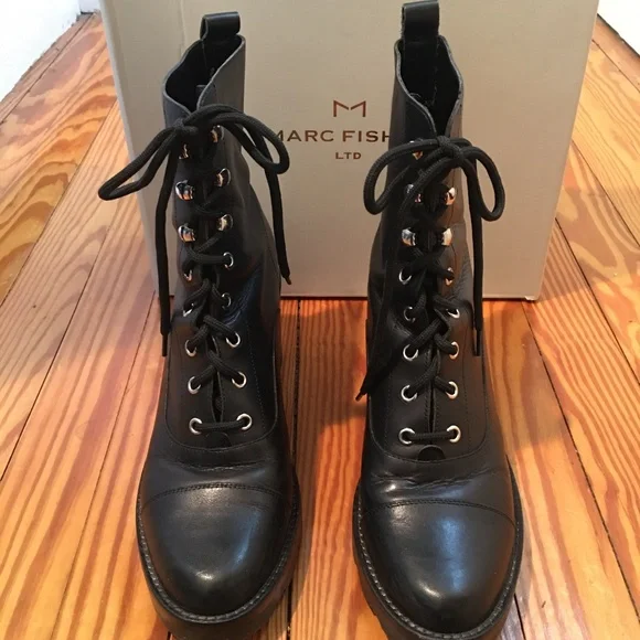 Host Pick: MARC FISHER Ltd. Wanya Combat Boots -10M - Picture 4 of 8